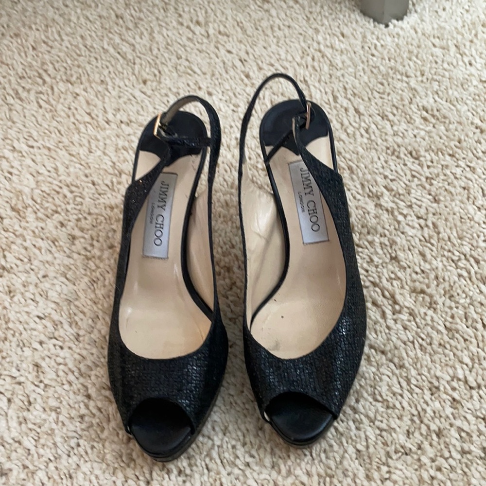 Jimmy Choo black with glitter